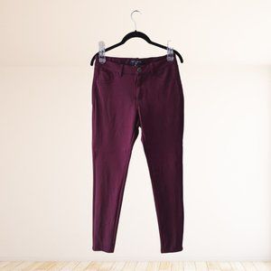 Dictionary - Jodi Ponte Skinny Pant Burgundy size 8 NWOT